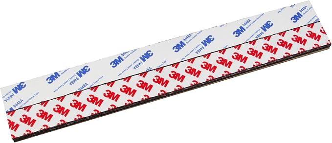 10 Pack Magnetic Tape with Adhesive Backing, 12"L x 1"W Flexible Magnet Strips for DIY Crafting
