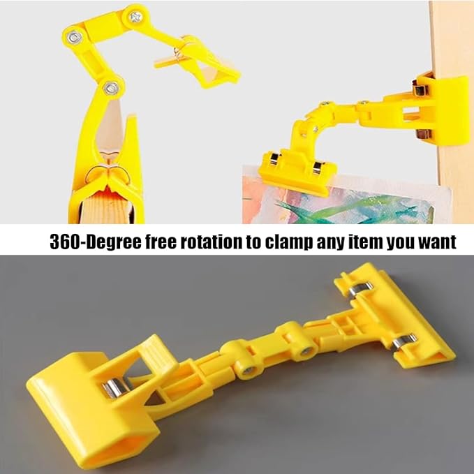 5pcs Sign Clips Clip Holder Sign Holder Clip Paper Holder for Table Top Clip On Sign for Paper Holder Computer Monitor Handy Artist Supplies Holder(5pcs Yellow)