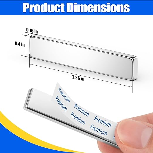 FINDMAG 10Pcs Strong Neodymium Magnets Bar, Heavy Duty Rare Earth Magnets, Rectangular Magnetic Bar, Small Powerful Magnetic Bar for Crafts Kitchen DIY Tool Storage Science Office – 60x10x4mm