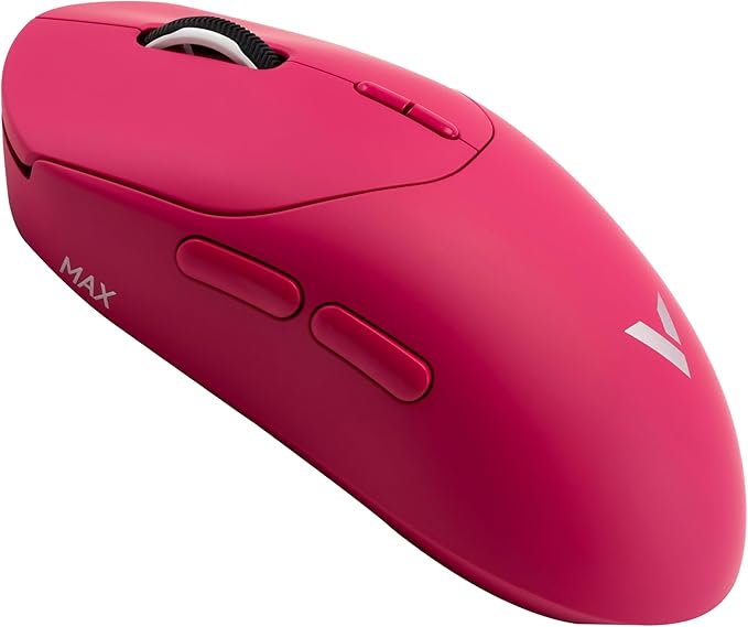 Rapoo VT MAX Lightweight Wireless Gaming Mouse, PAW3950 Ultimate Sensor,750H Battery Life, 8K Polling, 45K DPI, Dual-Mode 2.4G/USB-C, Esports Grade Performance Mouse for PC/Mac (VT2 MAX, Pink)