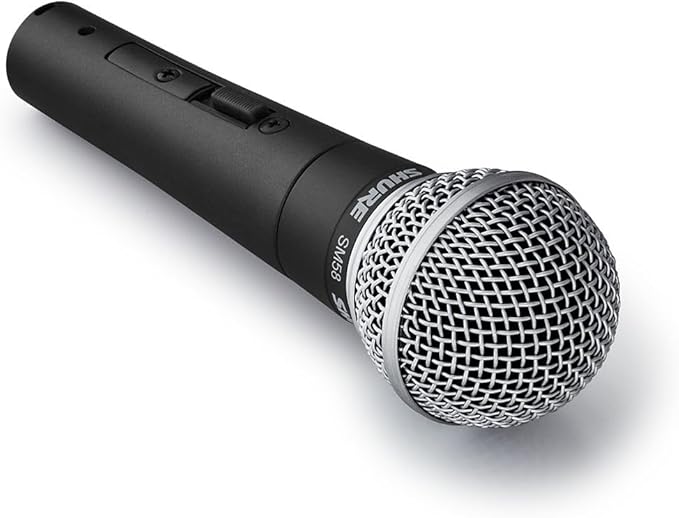 Shure SM58SE Cardioid Dynamic Vocal Microphone with On/Off Switch, Pneumatic Shock Mount, Spherical Mesh Grille with Built-in Pop Filter, A25D Mic Clip, Storage Bag, 3-Pin XLR Connector