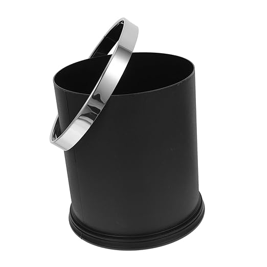 Slim Garbage Can Removable Inner Bucket Fire-Resistant Trash Bin for Kitchen Bedroom to Clean Spacious Waste Container for Desktop Use