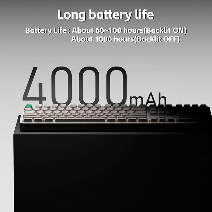 nuphy Node100 Wireless Mechanical Keyboard, Hot Swappable Custom Bluetooth Keyboard, 109 Keys Computer Gaming Keyboards, Supports Touch Gestures, PBT Keycaps, RGB Backlit, Bluetooth/2.4GHz/USB-C