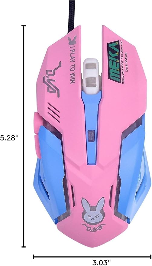 OW Mouse Breathing LED Backlit Gaming Mouse Genji Reaper Wired USB Computer Mouse for PC& Mac E-Sports Gamers