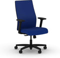 HON Ignition 2.0 Mid Back Task Chair, Spectrum Mesh, Standard Synchro-Tilt Control, Office Chair with Lumbar Support, Height and Width Adjustable Arms, Black Frame, Cobalt