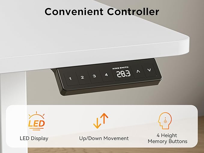 WALKINGDESK 55X45 Inches Reversible L Shaped Standing Desk Height Adjustable with Cup Holder, Electric Corner Computer Desk, Sit Stand up Home Office Desk, Ergonomic Gaming Desk, White