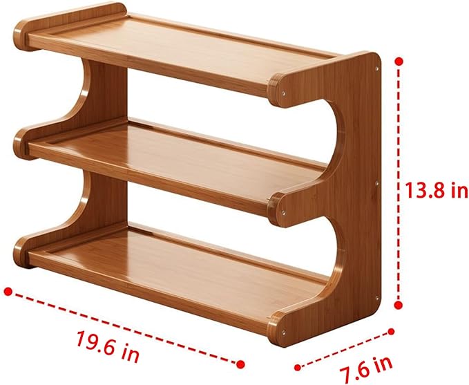 3 Tier Bookshelf for Desktop, Storage Rack, Desktop Organization