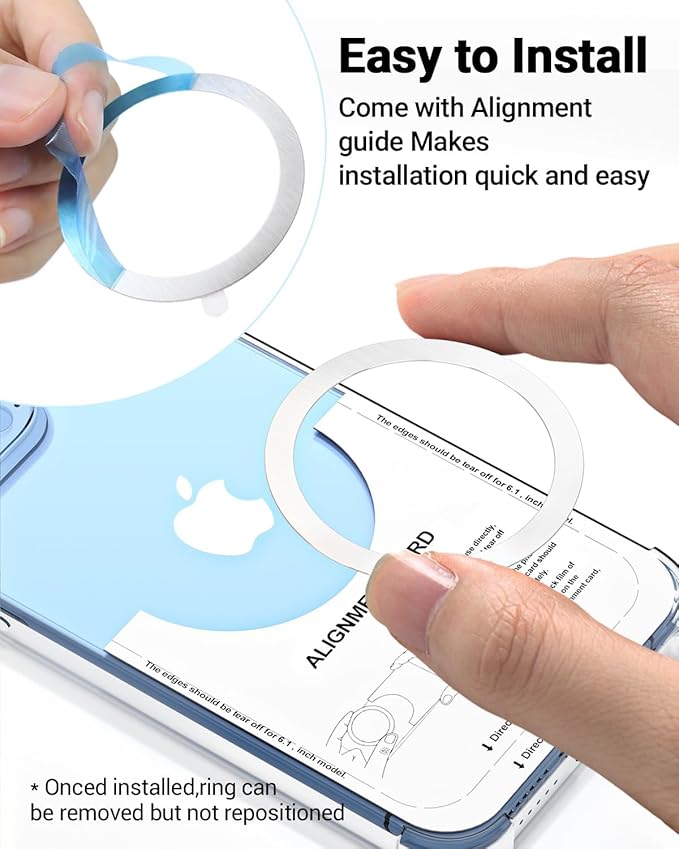 KALAPOP for Magsafe Sticker Magnet - 10 PCS, Ultra-Thin(0.4mm), Compatible with iPhone 17/Air/16/15/14/13/12 Series,mag Safe Charger, for Apple Wallet Magsafe - Silver