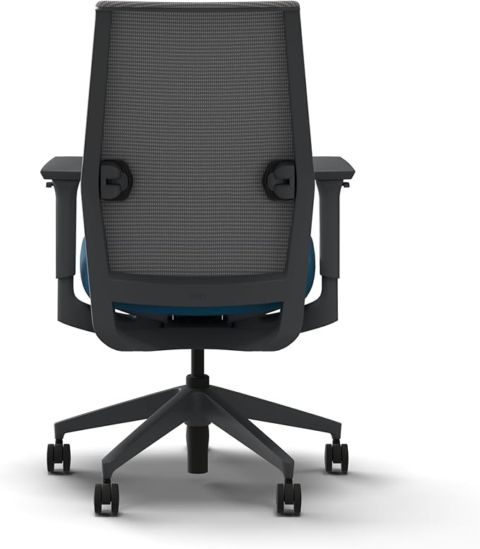 HON Cipher Mesh Office Chair, Standard Cylinder, Height Adjustable Arms, Office Chair with Lumbar Support, Titanium Mesh, Charcoal Frame, Peacock