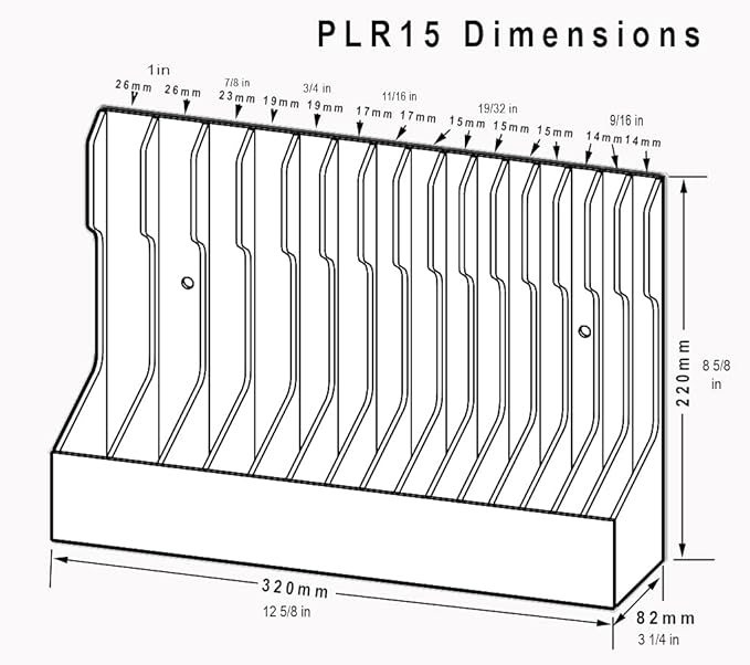 Pliersrack PLR15 Plier Organizer - Sturdy Plastic 15 Pliers Holder For Tool Box or Pegboad Organization, Plier Rack Tool Organizers For Toolboxes And Storage
