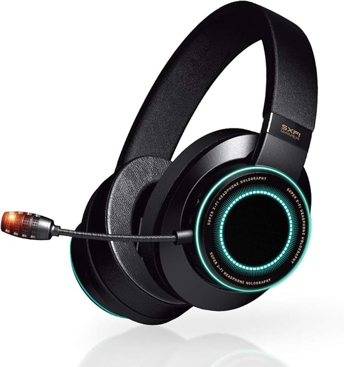 Creative SXFI Gamer USB-C Gaming Headset with Pro-Grade ANC CommanderMic, Super X-Fi Battle Mode Optimized for Action RPG and FPS on PC, PS4 and Nintendo Switch