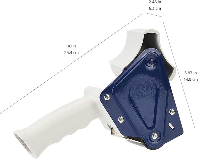 Amazon Basics Packaging Tape Dispenser Gun, Easy-to-Use, Side Load Design, Well Built, for 1.88-Inch Wide Packing Tape