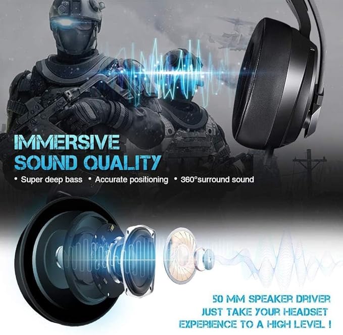 NUBWO N12 Gaming Headset & Xbox one Headset & PS4 Headset,3.5mm Surround Stereo Gaming Headphones with Mic Soft Memory Earmuffs for PC,Laptop, PS3, Video Game with Flexible Microphone Volume Control