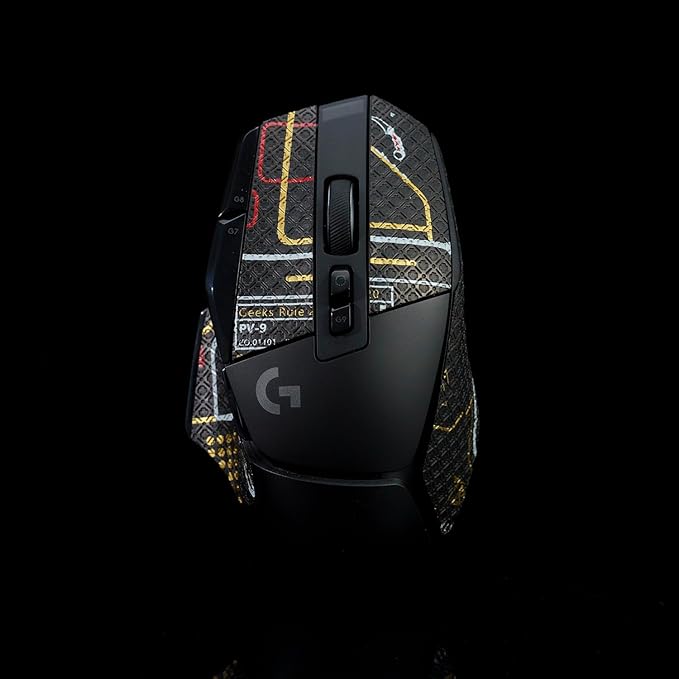 Grip Tape for Logitech G502X Lightspeed Plus- Anti-Slip,Enhanced Control, Sweat Resistance,Improves FPS Gaming Grip & Mouse Protection [Pre-Cut] Punk Gold 0.4mm