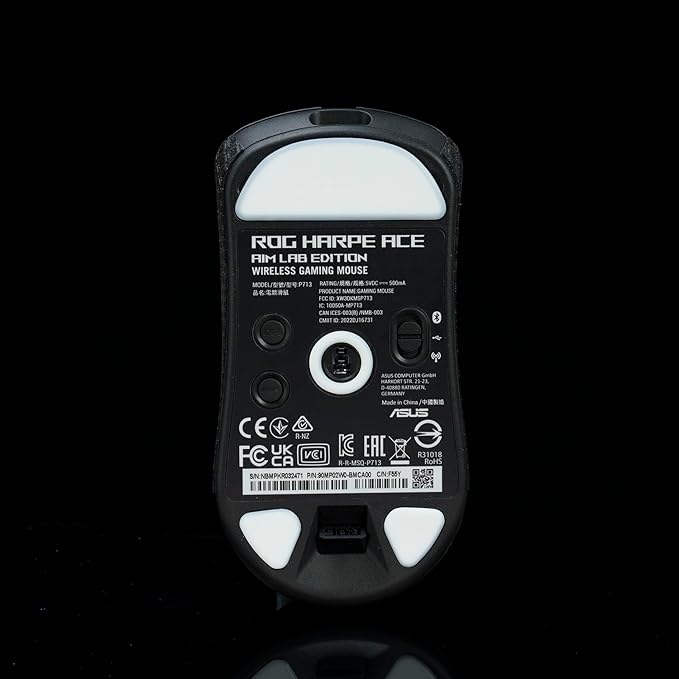 V2 Mouse feet for ROG Harpe ACE AIMLRB Edition | Smooth Glide | Rounded Edges | Anti-Dust | Pro Gamer Approved - 0.7mm Pure PTFE Gaming Upgrade Skates (2-Pack)