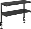 IBUYKE Clamp on Desk Shelf, 22.8” Large Desk Extender Shelves,Tool-Free Flexible Repositioning and Adjustable 2-Tier Storage Shelves for Desktop Accessories Below Desk TMZ010B