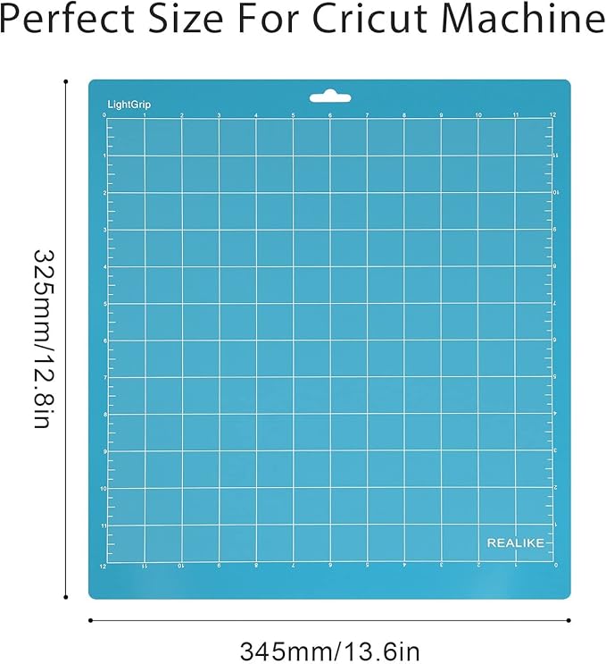 REALIKE 12x12 Cutting Mat for Silhouette Cameo 5/4/3/2/1 (6 Mats - 2 StandardGrip, 2 LightGrip,2 StrongGrip), Variety Cut Mats Replacement Accessories for Cricut