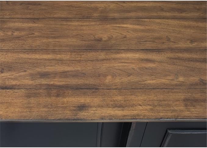 BOWERY HILL Set of 3 Double Pedestal Office Desk and Bookcase and Filing Cabinet