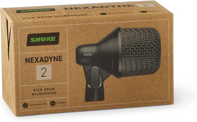 Shure Nexadyne 2 Kick Drum Microphone with Revonic Technology - Supercardioid Dynamic Mic for Pro Performance, Enhanced Frequency Range & Noise Reduction, Dual-Engine Transducers (NXN2)