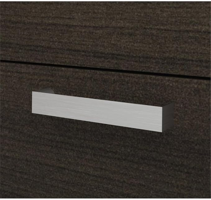 Atlin Designs 3-Piece Office Set, Dark and White Chocolate Finish, Melamine and Particle Board, Includes Desk with Storage, Bookcase with Adjustable Shelves, Lateral File Cabinet, Modern Home Office