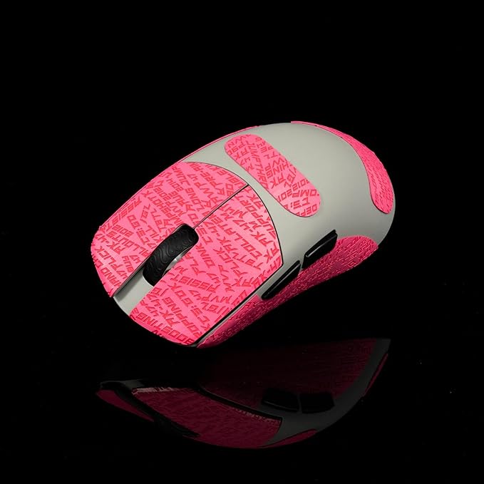 Grip Tape for Lamzu Maya X - Anti-Slip,Enhanced Control, Sweat Resistance,Improves FPS Gaming Grip & Mouse Protection [Pre-Cut] CS Pink 0.3mm