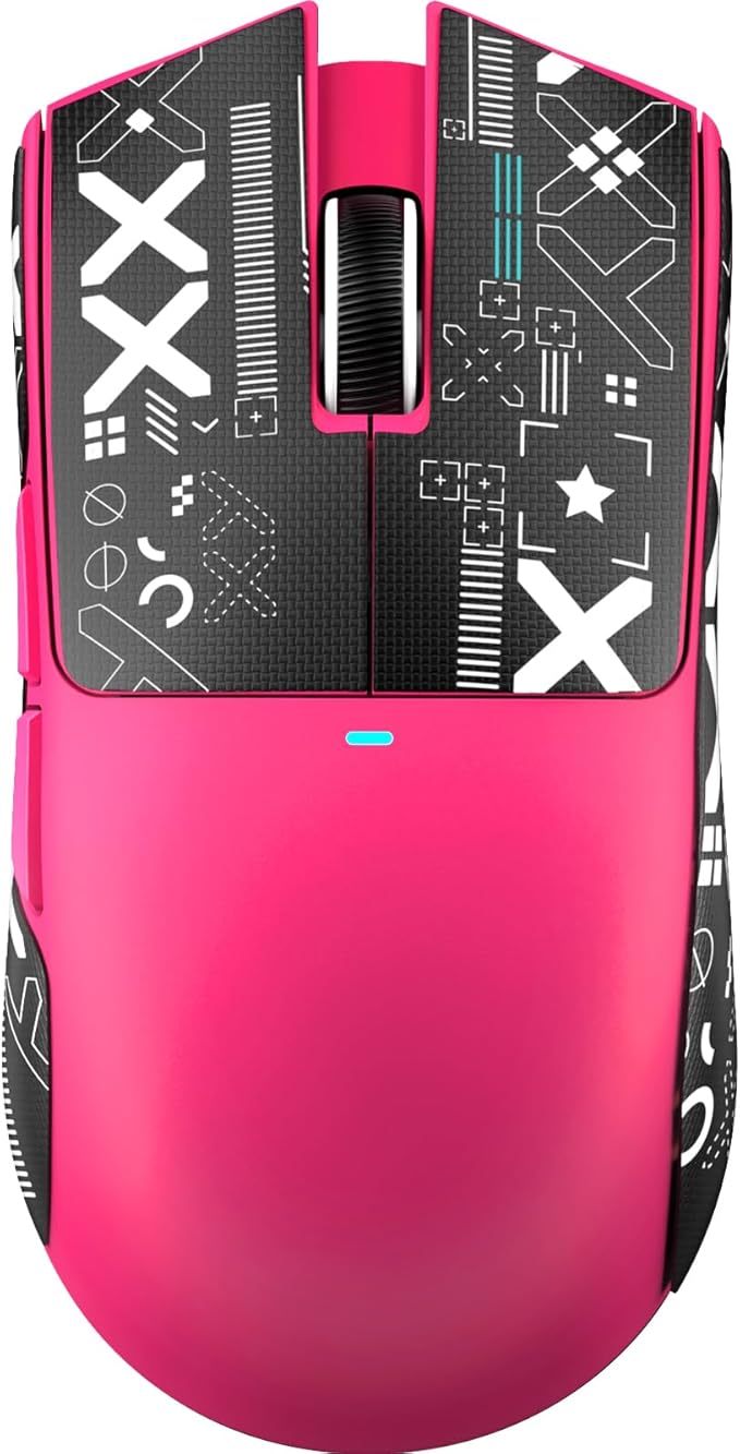 ATTACK SHARK X11SE Lightweight Wireless Gaming Mouse, 59g Tri-Mode BT/2.4G Wireless/Wired Gaming Mouse, PixArt PAW3311 Gaming Sensor, 22000 DPI, Office Mice with Tape for PC/Xbox/Win/Mac(Magenta)