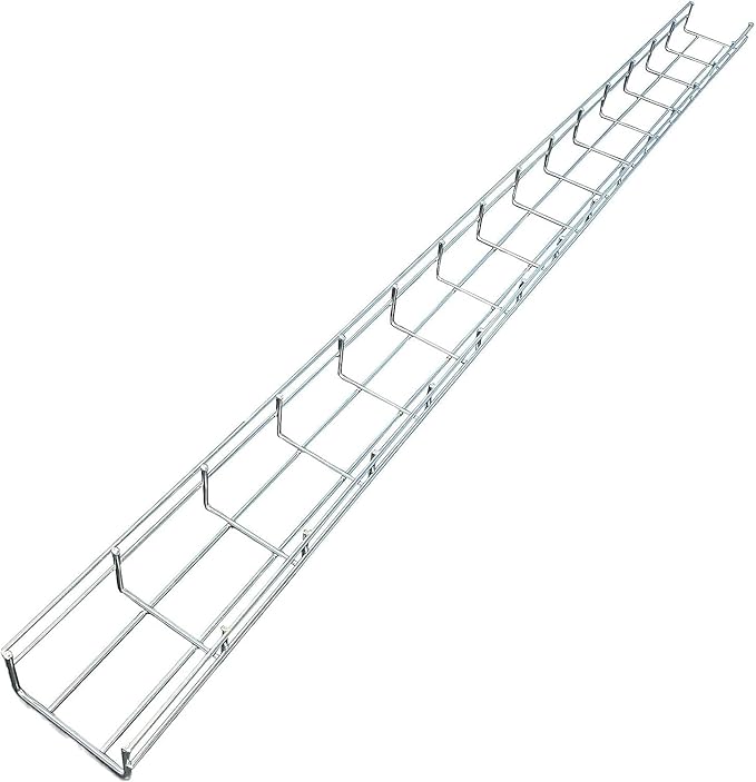 Kable Kontrol Stainless Steel Cable Tray Bulk Pack – 50 Pcs - 10 Feet Long - 4" W, 2” D – Wire Mesh Tray Cable Management Rack Cords Organizer Cable Basket, NEC Approved for Network, Fiber Optic