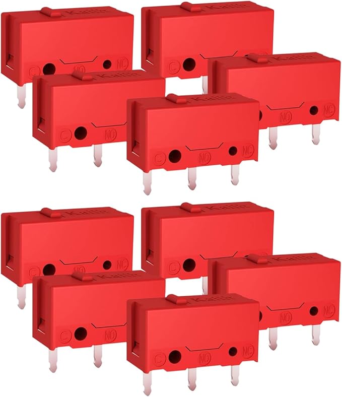 10Pcs Kailh GM4.0 Mouse Micro Switches, Red Mouse Switches for Gaming Mouse