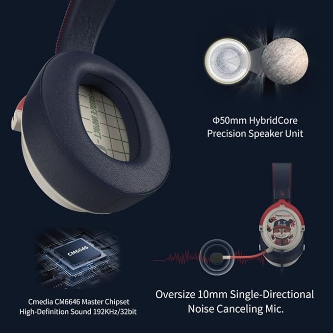 Bloody M595 HybridCore Gaming Headset - Proxy Boom Edition - Cmedia CM6646, HybridCore Precision, Noise Cancelling Mic, 280g Lightweight, 3D Protein Leather Cushions
