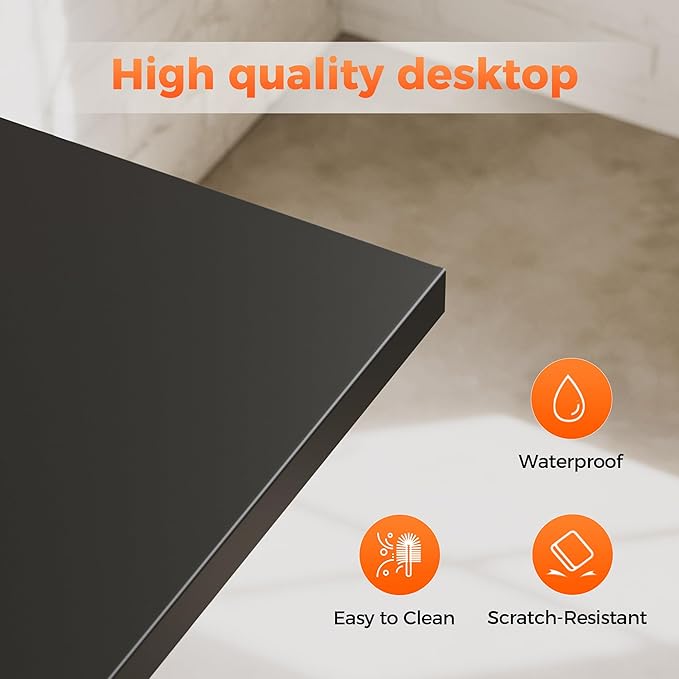 Mericonia 55 inch Computer Desk, Gaming Desk for Small Spaces, Modern Simple Style Table for Home Office, Study Student Writing Table