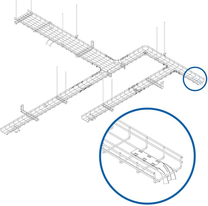 TRIPP LITE Cable Exit Clip, Dropout Waterfall Shape Kit for Witre Mesh Cable Trays, 45 mm Wide (SRWBDROP)