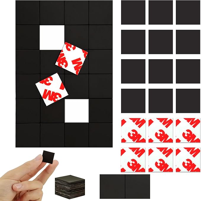 Pre-Cut Magnet Tape Strip,Thin Magnetic Squares with Self Adhesive(576PCS 3/4" x 3/4"),Sticky Magnets for Classroom/Family Activities,Peel and Stick ONLY for Cards/Picture/Paper (20mil Magnet)
