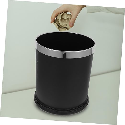 Slim Garbage Can Removable Inner Bucket Fire-Resistant Trash Bin for Kitchen Bedroom to Clean Spacious Waste Container for Desktop Use