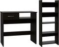 Tuhome Vizcaya Office Set with Single Drawer, Keyboard Tray, Freestanding Bookcase, Modern and Compact Home Office Solution