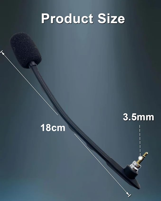 Replacement Microphone for Astro A40 / A40 TR Gaming Headset, PS5 PC Noise Cancelling Mic Boom, Black, 3.5 mm Jack