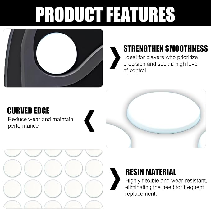 160 Pcs Dot Mouse Glide Sliders, Universal 6mm 7mm PTFE Mouse Feet Skate Stickers, Smooth Sliding Pads Compatible with All Mousepads, Wear-Resistant Smooth Glide Mice Glass Skates Pad (White)