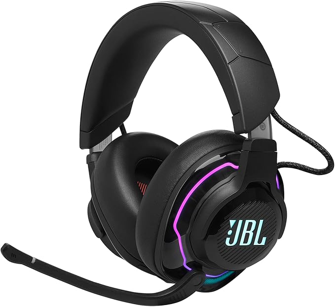 JBL Quantum 910 - Wireless Over-Ear Performance Gaming Headset with Head Tracking-Enhanced, Active Noise Cancelling and Bluetooth, JBL QuantumSPATIAL 360, Low Latency Wireless System (Black)