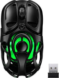 YPBDAN Wireless Gaming Mouse, Tri-Mode 2.4G/USB-C/Bluetooth 5.3 RGB Wireless Mouse, 10000 DPI, 60Hrs Battery, Ultra-Light Ergonomic Design, Rechargeable Computer Mice Compatible with PC Mac Laptop