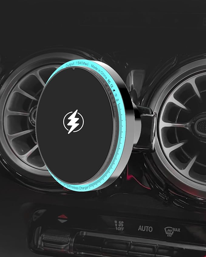 BEHAVE Magnetic Wireless Car Charger for Mercedes Benz GLB Class 2020-2024,15W Fast Charging Phone Holder with Cooling Fan,Phone Mount Compatible with Magsafe,iPhone,Android Phones
