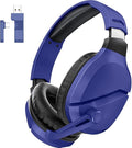 WolfLawS Wireless Gaming Headset with Noise Canceling Microphone for PS5, PC, PS4, 2.4G/Bluetooth Gaming Headphones with USB and Type-c Connector, Wired Mode for Controller - Navy Blue