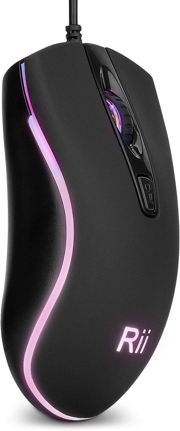 Rii Wired Mouse, RM105 USB Computer Mouse,RGB Optical Office Mice for PC,Computer,Laptop,Desktop,Windows (10 Pack)