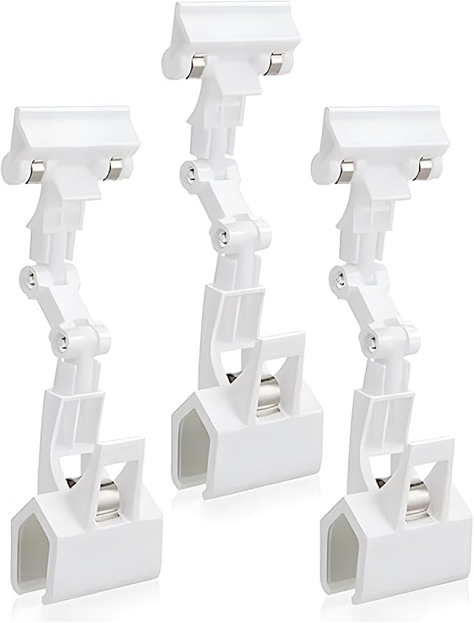 3pcs Sign Clips Clip Holder Sign Holder Clip Paper Holder for Table Top Clip On Sign for Paper Holder Computer Monitor Handy Artist Supplies Holder(White)