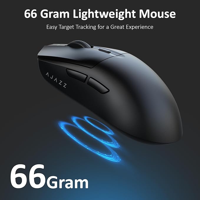 AJ139 V2 MC Wireless Gaming Mouse 2.4G Wired/Bluetooth | RGB Magnetic Charging Dock | Lightweight Design | 12K DPI | 500mAh Battery | PAW3311 Sensor | 5 Programmable Buttons, Compatible with PC/Mac