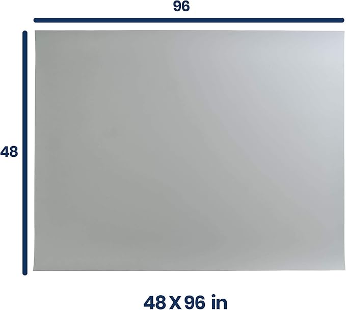 Pacific Arc Vinyl Board Cover. Self Healing and Stain Resistant Gray/White Sheet, 48 inches by 96 inches