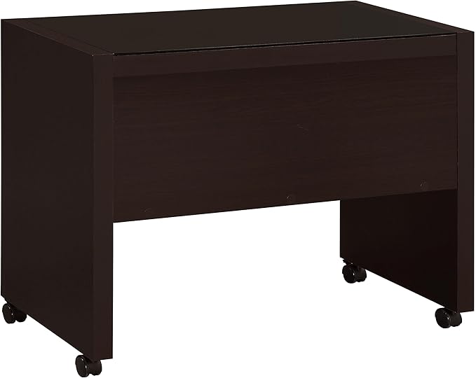 Coaster Home Furnishings - Skeena - Engineered Wood - 3-Piece Home Office Computer Desk Set with Desk Return and Mobile Filing Cabinet- Transitional Style - Home Office - Cappuccino - 800901 -S3