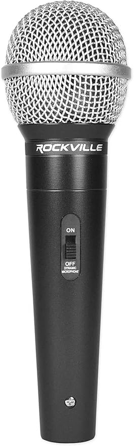 Rockville RMC-3PK Dynamic Microphones 3 Pack, Uni-Directional, Metal Build, XLR, Clear Sound, Low Background Noise, Durable Case, for Vocals, Instruments, DJs