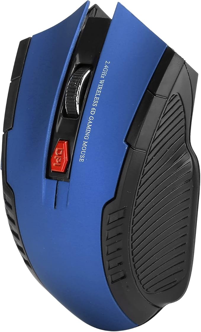 Mechanical Gaming 2.4G Mouse, 1000/1200/1600 3-Speed DPI Ergonomic Mouse with A USB Receiver, for Office/Home/Desktop/Computer/Notebook (Blue)
