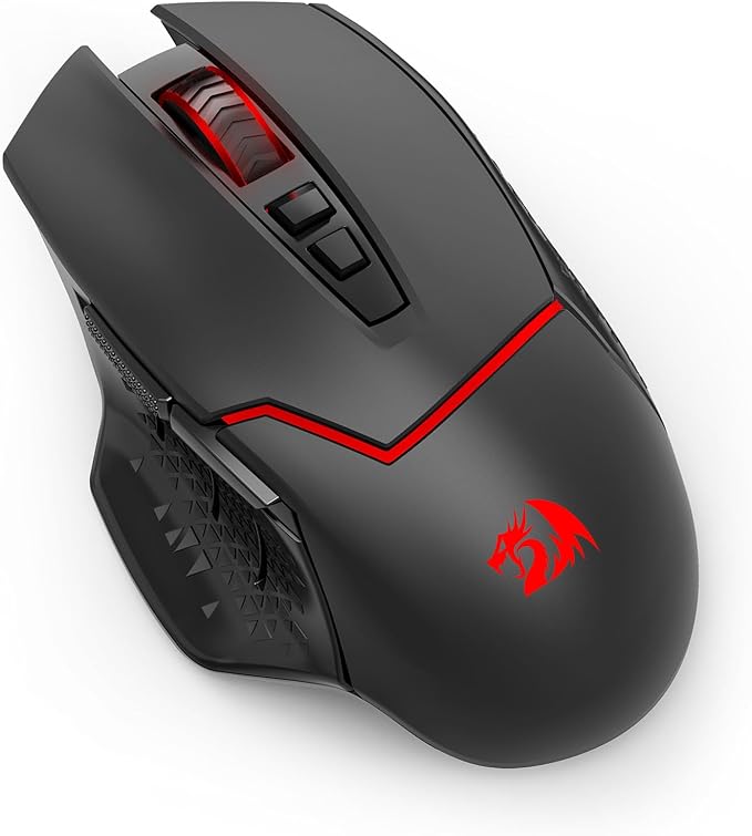 Redragon M690 MAX Wireless Gaming Mouse, Tri-Mode RGB Mice w/ 7 Macro Buttons, 12800 DPI, 400mAh Rechargeable Mouse for PC/Mac/Laptop