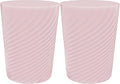 DAJITRE 1.8 Gallon Small Trash Can Wastebasket Recycling Bin Slim Profile for Compact Spaces Bathroom, Office, Bedroom, Kitchen (1.8 Gallon-2pack, Pink)