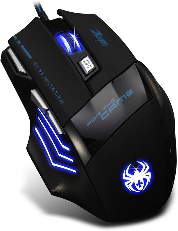 zelotes 7200 DPI 7 Buttons Professional LED Optical USB Wired Gaming Mouse Mice for Gamer
